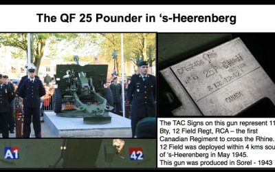 TAC Signs on 25 Pounder 12th Field RCA