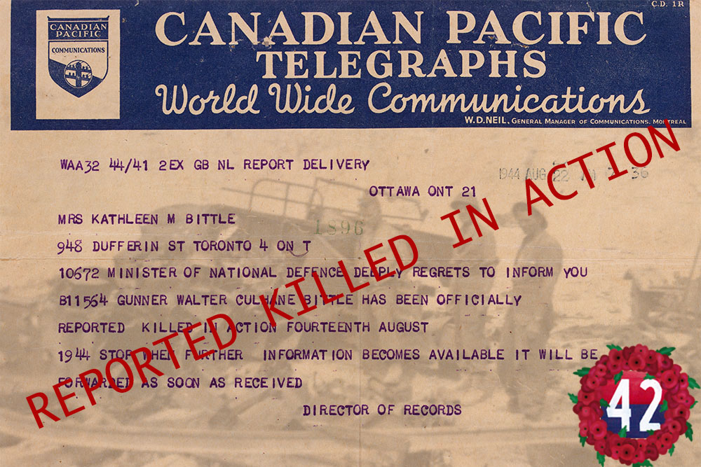 Reported Killed in Action, Fourteenth August